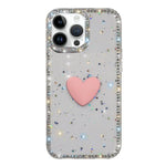 Custodia per telefono IMD Love Heart con strass flash su entrambi i lati, For iPhone 13 Pro Max, For iPhone 13 Pro