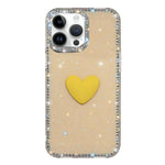 Custodia per telefono IMD Love Heart con strass flash su entrambi i lati, For iPhone 13 Pro Max, For iPhone 13 Pro