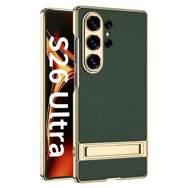 Custodia ultra sottile in pelle liscia con supporto per Samsung Galaxy S26 Ultra