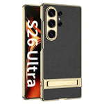 Custodia ultra sottile in pelle liscia con supporto per Samsung Galaxy S26 Ultra
