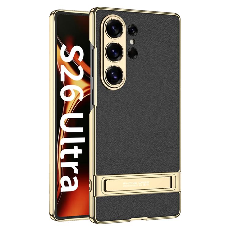 Custodia ultra sottile in pelle liscia con supporto per Samsung Galaxy S26 Ultra