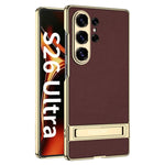 Custodia ultra sottile in pelle liscia con supporto per Samsung Galaxy S26 Ultra