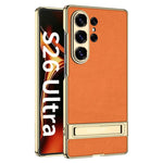 Custodia ultra sottile in pelle liscia con supporto per Samsung Galaxy S26 Ultra