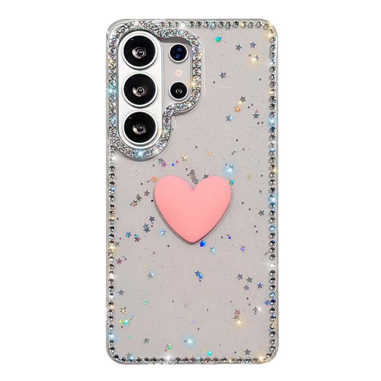 Custodia IMD Love Heart con strass per Samsung Galaxy S24 Ultra e S24+ 5G