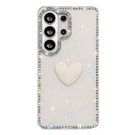 Custodia IMD Love Heart con strass per Samsung Galaxy S24 Ultra e S24+ 5G