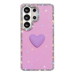 Custodia IMD Love Heart con strass per Samsung Galaxy S24 Ultra e S24+ 5G