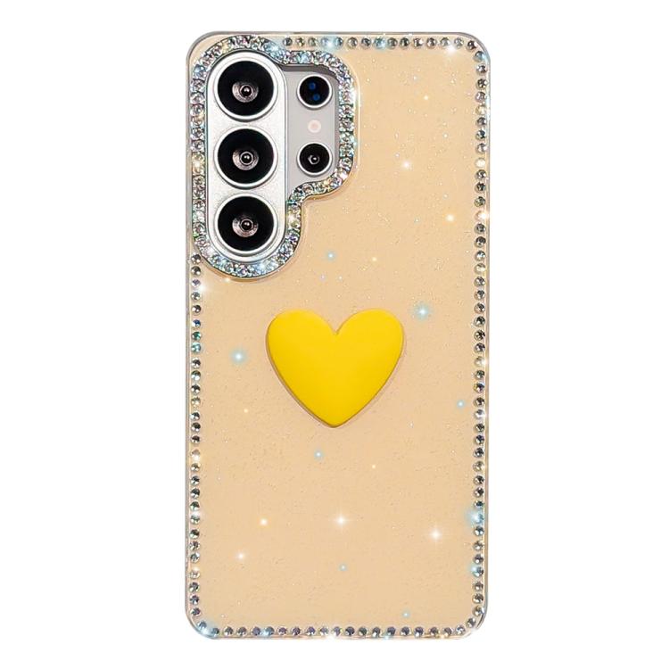 Custodia IMD Love Heart con strass per Samsung Galaxy S24 Ultra e S24+ 5G
