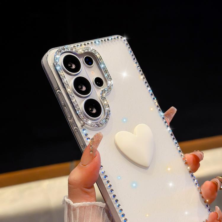 Custodia IMD Love Heart con strass per Samsung Galaxy S26 e S25 FE 5G