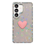 Custodia IMD Love Heart con strass per Samsung Galaxy A16 e A15 5G
