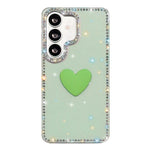 Custodia IMD Love Heart con strass per Samsung Galaxy A16 e A15 5G
