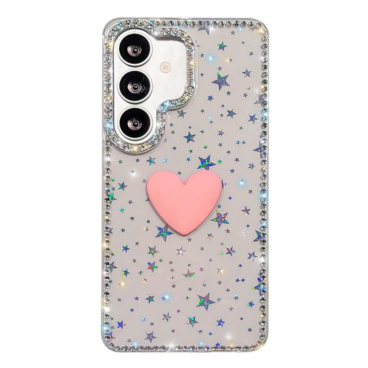 Custodia IMD Love Heart con strass per Samsung Galaxy A57 e A37 5G
