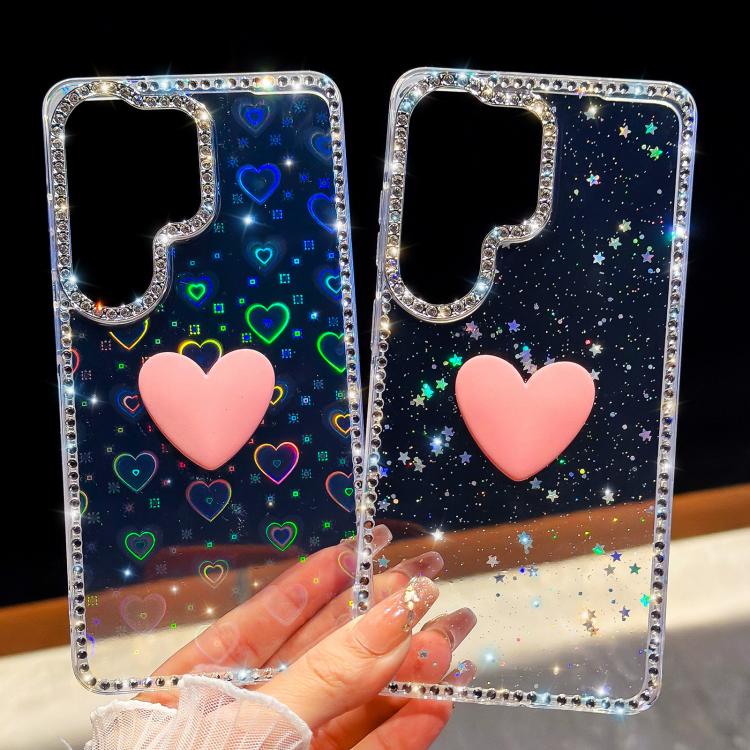 Custodia IMD Love Heart con strass per Samsung Galaxy A57 e A37 5G