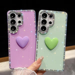 Custodia IMD Love Heart con strass per Samsung Galaxy A26 e A36 5G