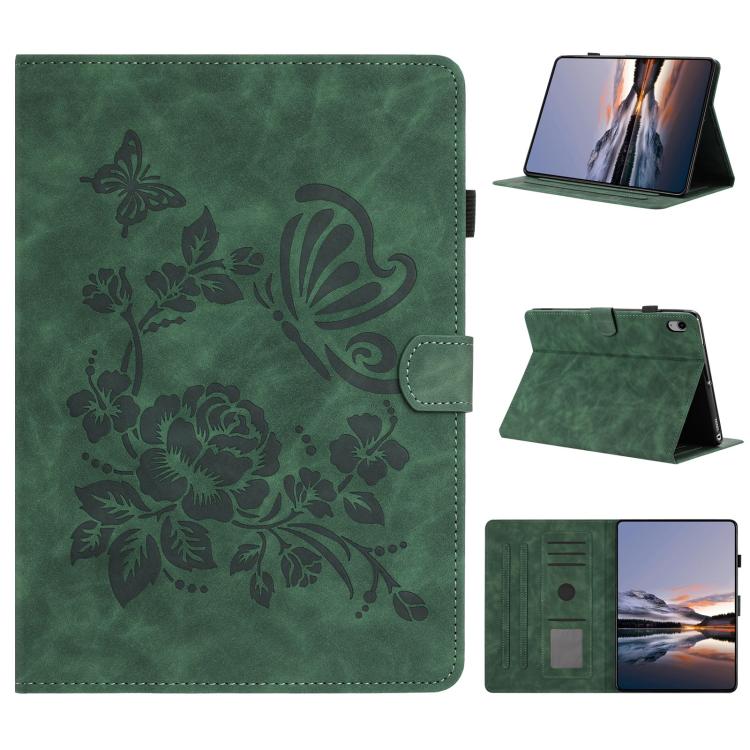 Custodia tablet in pelle con stampa rilievo Farfalla