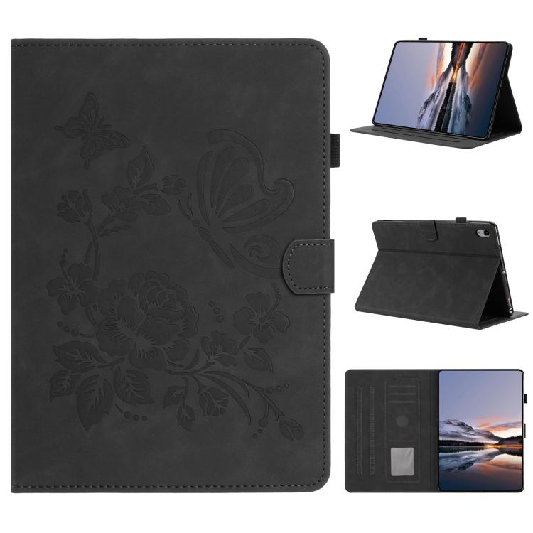 Custodia tablet in pelle con stampa rilievo Farfalla