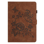 Custodia tablet in pelle con stampa rilievo Farfalla