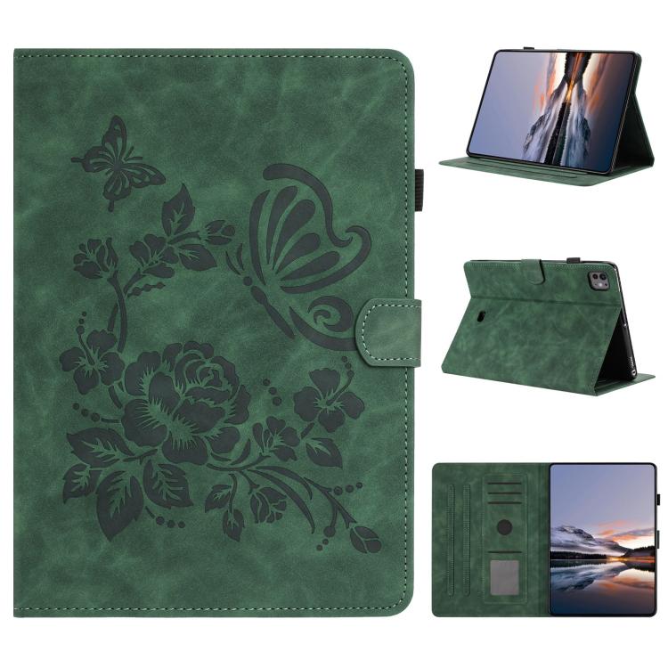 Custodia tablet in pelle con stampa rilievo Farfalla