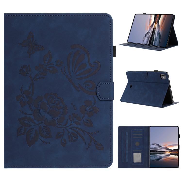 Custodia tablet in pelle con stampa rilievo Farfalla