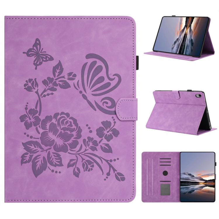 Custodia tablet in pelle con stampa rilievo Farfalla