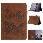 Custodia tablet in pelle con stampa rilievo Farfalla