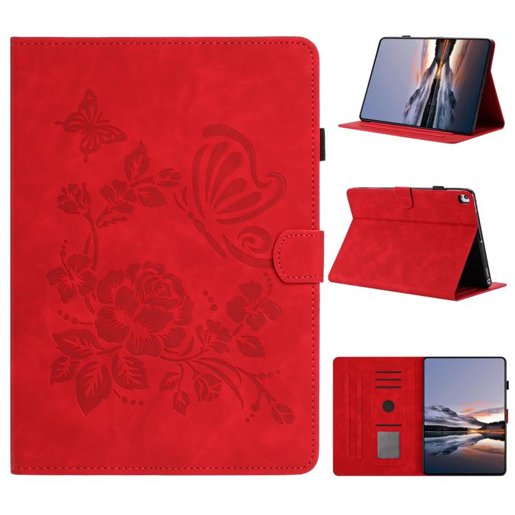Custodia tablet in pelle con stampa rilievo Farfalla