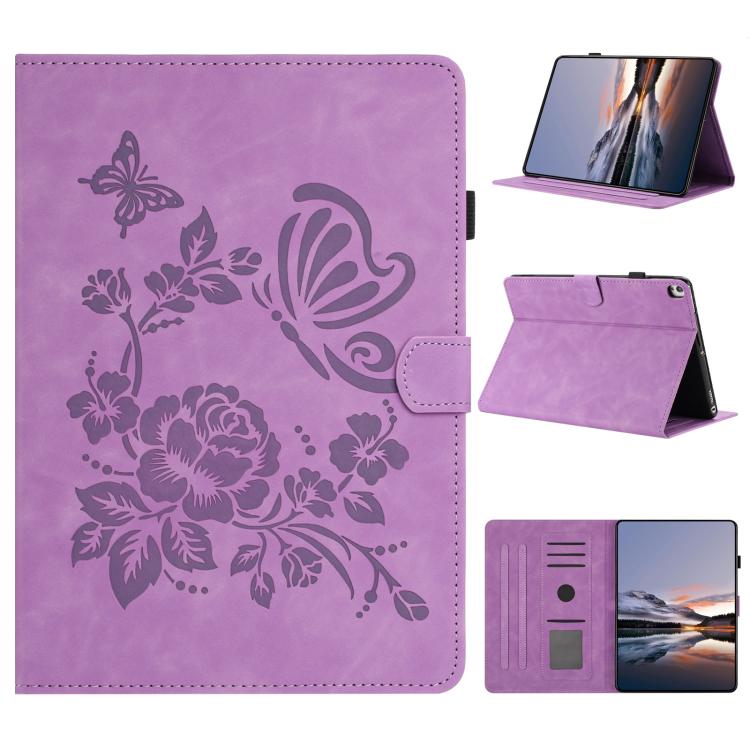 Custodia tablet in pelle con stampa rilievo Farfalla