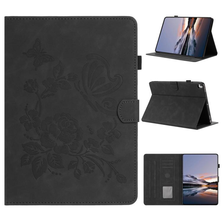 Custodia tablet in pelle con stampa rilievo Farfalla