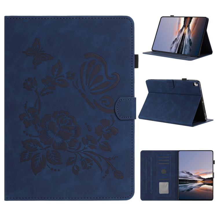 Custodia tablet in pelle con stampa rilievo Farfalla