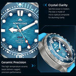 Orologio subacqueo North Edge Triton-Ti in titanio solare