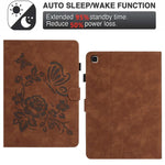 Custodia per tablet in pelle con stampa a rilievo Farfalla per Samsung Galaxy