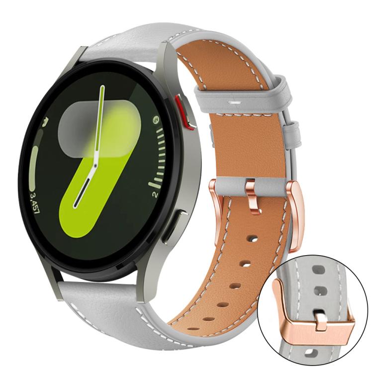 Cinturino per orologio xDfind in pelle vegana a grana fine con fibbia color oro rosa Black Shark, colore nero., For Samsung Galaxy Watch7 / FE / 6 / 5 / 4, For Samsung Galaxy Fit3