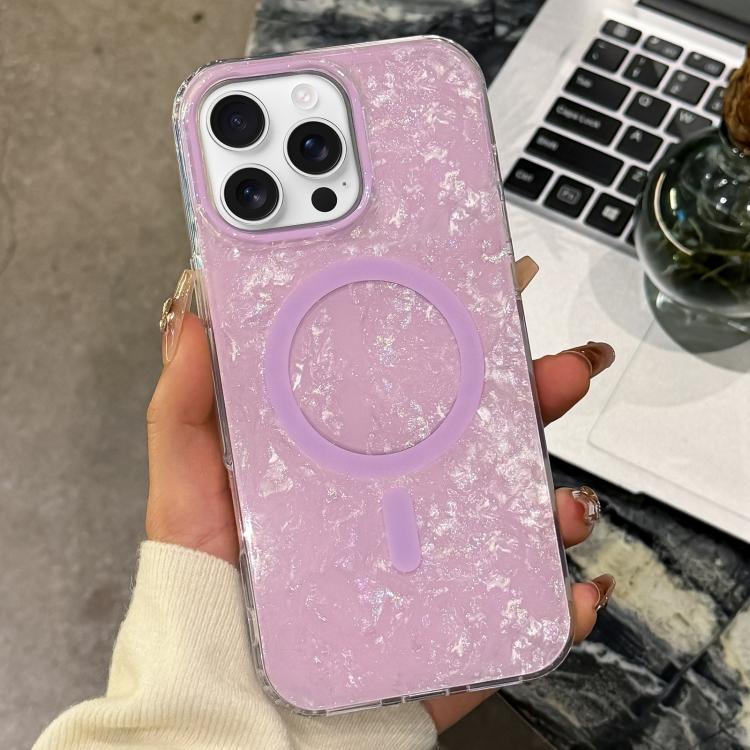 Custodia magnetica per telefono con texture a conchiglia placcata in oro., For iPhone 17 Pro Max, For iPhone 17 Pro, For iPhone 17, For iPhone Air, For iPhone 16 Pro Max, For iPhone 16 Pro