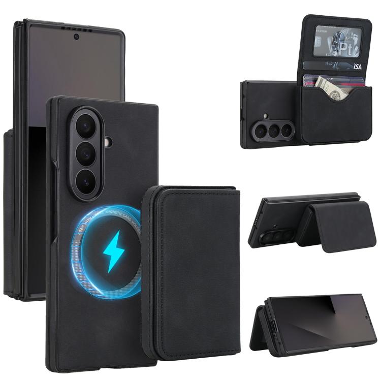 Portafoglio magnetico staccabile in similpelle con protezione RFID per Samsung