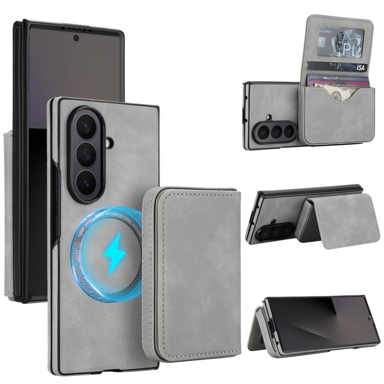 Portafoglio magnetico staccabile in similpelle con protezione RFID per Samsung