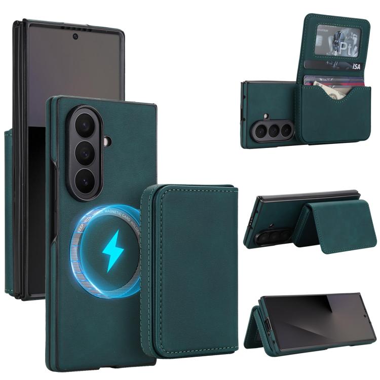 Portafoglio magnetico staccabile in similpelle con protezione RFID per Samsung