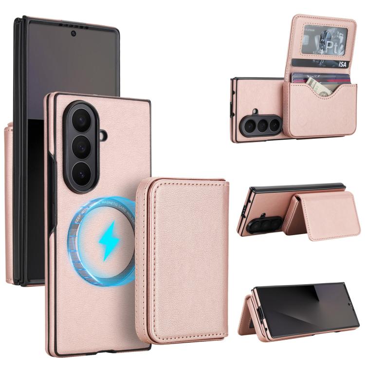 Portafoglio magnetico staccabile in similpelle con protezione RFID per Samsung