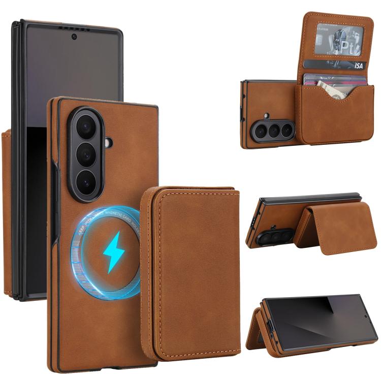 Portafoglio magnetico staccabile in similpelle con protezione RFID per Samsung