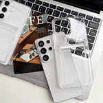 Porta carte in acrilico custodia antiurto per Samsung Galaxy S26+ e S26 Ultra 5G