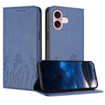 Custodia magnetica per telefono in ecopelle con motivo tulipani e farfalle., For iPhone 16, For iPhone 15 Pro Max
