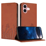Custodia magnetica per telefono in ecopelle con motivo tulipani e farfalle., For iPhone 16, For iPhone 15 Pro Max