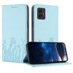 Custodia magnetica in ecopelle con motivo tulipani e farfalle per Samsung Galaxy