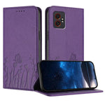 Custodia magnetica in ecopelle con motivo tulipani e farfalle per Samsung Galaxy