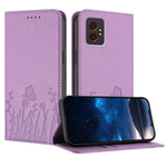 Custodia magnetica in ecopelle con motivo tulipani e farfalle per Samsung Galaxy