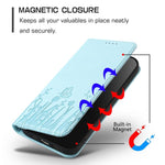 Custodia magnetica in ecopelle con motivo tulipani e farfalle per Samsung Galaxy