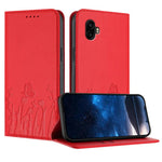 Custodia magnetica in ecopelle con motivo tulipani e farfalle per Samsung Galaxy