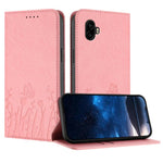 Custodia magnetica in ecopelle con motivo tulipani e farfalle per Samsung Galaxy