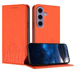 Custodia magnetica in ecopelle con motivo tulipani per Samsung Galaxy S24+ e S24