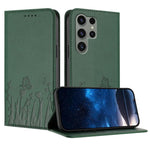 Custodia magnetica in ecopelle con motivo tulipani e farfalle per Samsung Galaxy