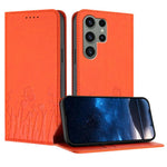 Custodia magnetica in ecopelle con motivo tulipani e farfalle per Samsung Galaxy