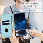 Custodia magnetica in ecopelle con motivo tulipani e farfalle per Samsung Galaxy
